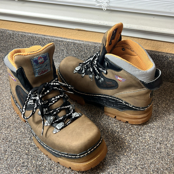 The Art Company Double Air System DAS Y2K Hiking Work Boots Mens Sz 10E Lug Sole - Picture 1 of 10